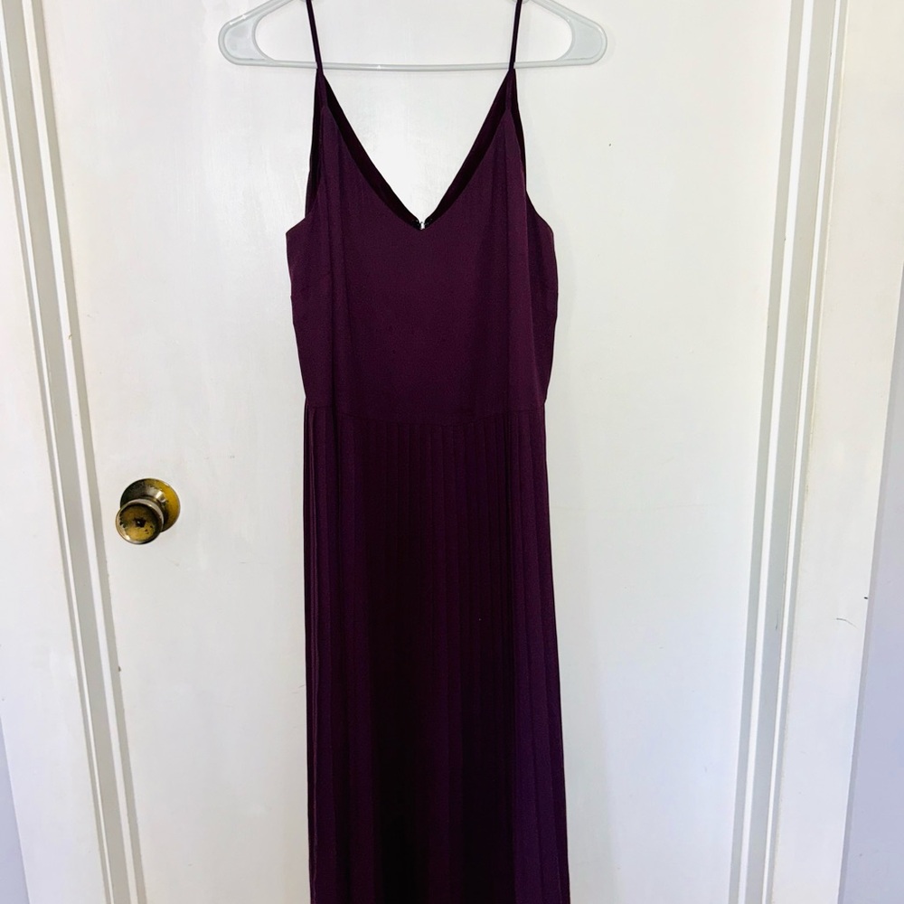 Ann Taylor LOFT Purple Spaghetti Strap Dress